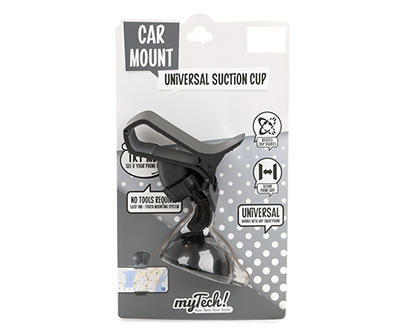 Black Universal Suction Cup Car Mount