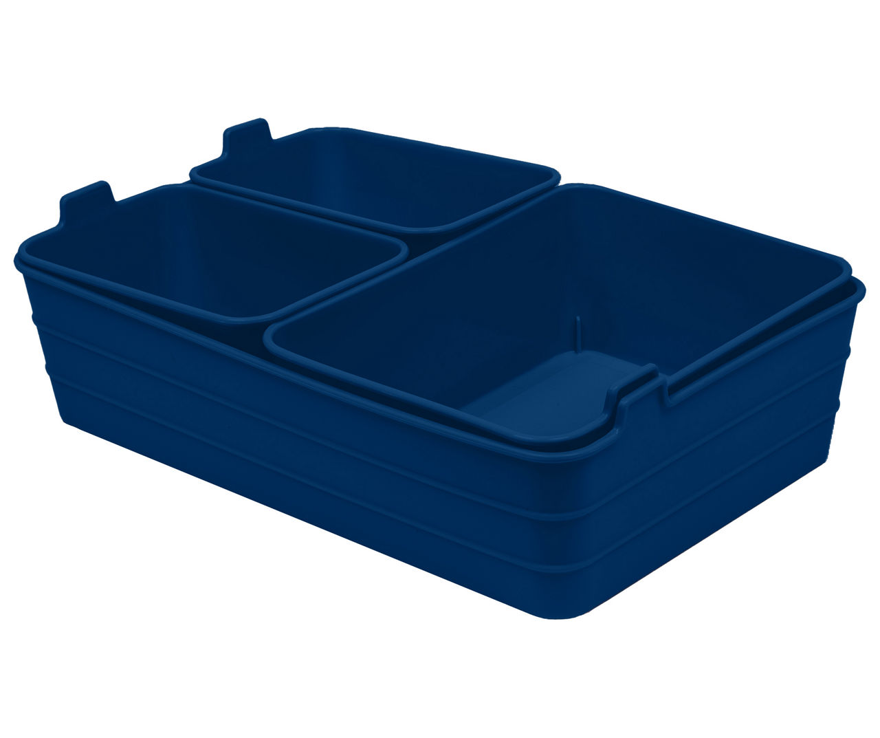 Marine Blue 4-Piece Mini Flex Tray Set
