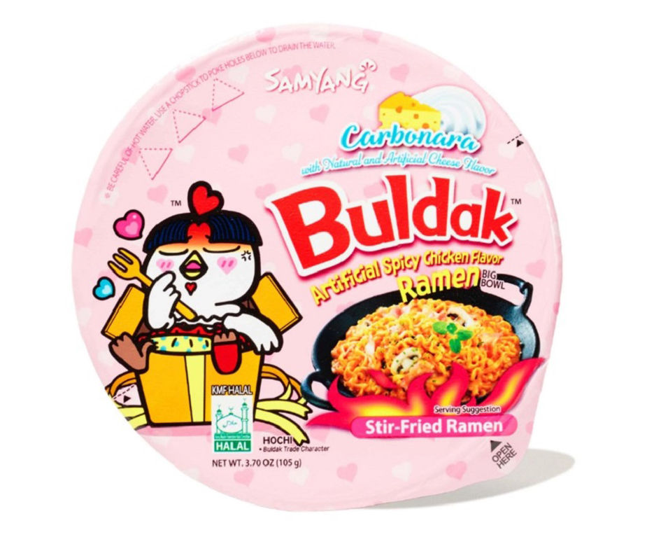 Jayone Buldak Instant Carbonara Hot Chicken Ramen Bowl, 3.7 Oz. | Big Lots
