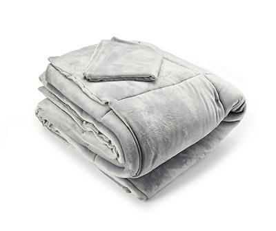 Gray Regal Plush Reversible Queen/King 3-Piece Comforter Set