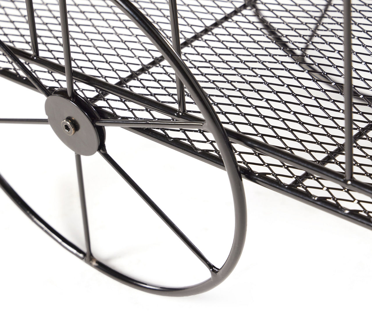 Black Metal Cart Plant Stand