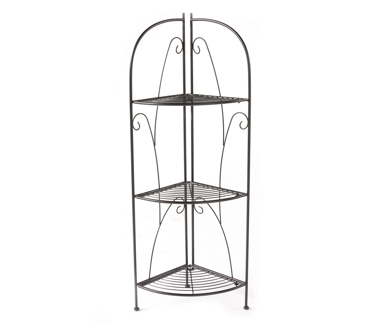 Real Living Black Scrollwork 3-Tier Corner Metal Plant Stand | Big Lots