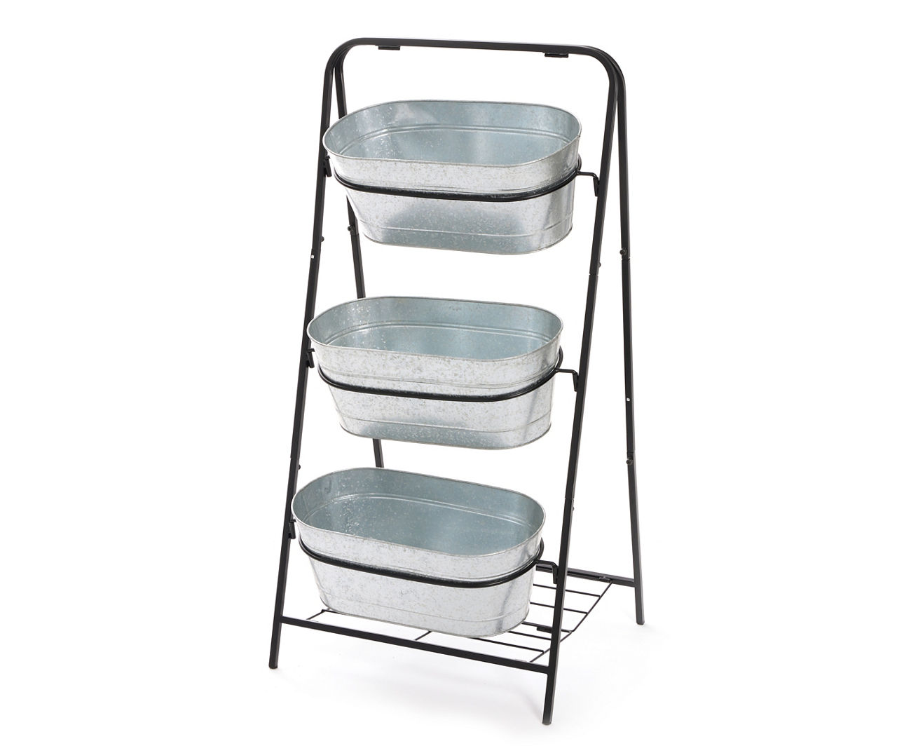 Real Living Galvanized Planter 3Tier Metal Stand Big Lots