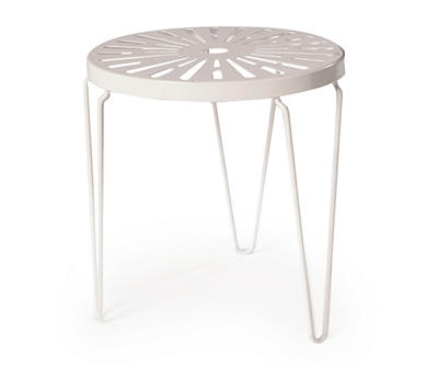 12" White Deluxe Metal Plant Stand