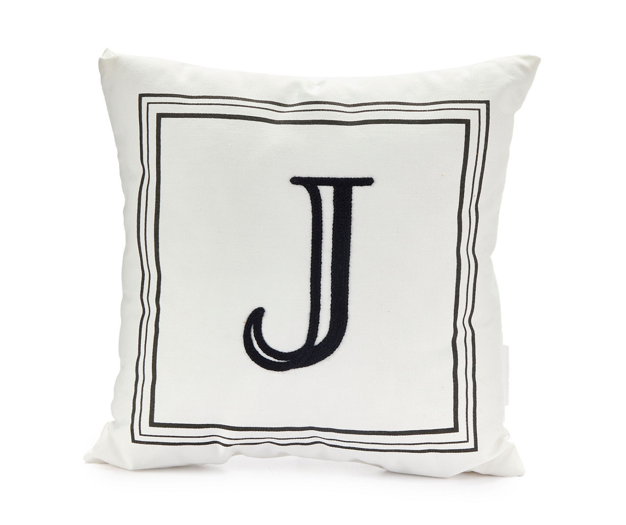 Black and best sale white monogram pillow