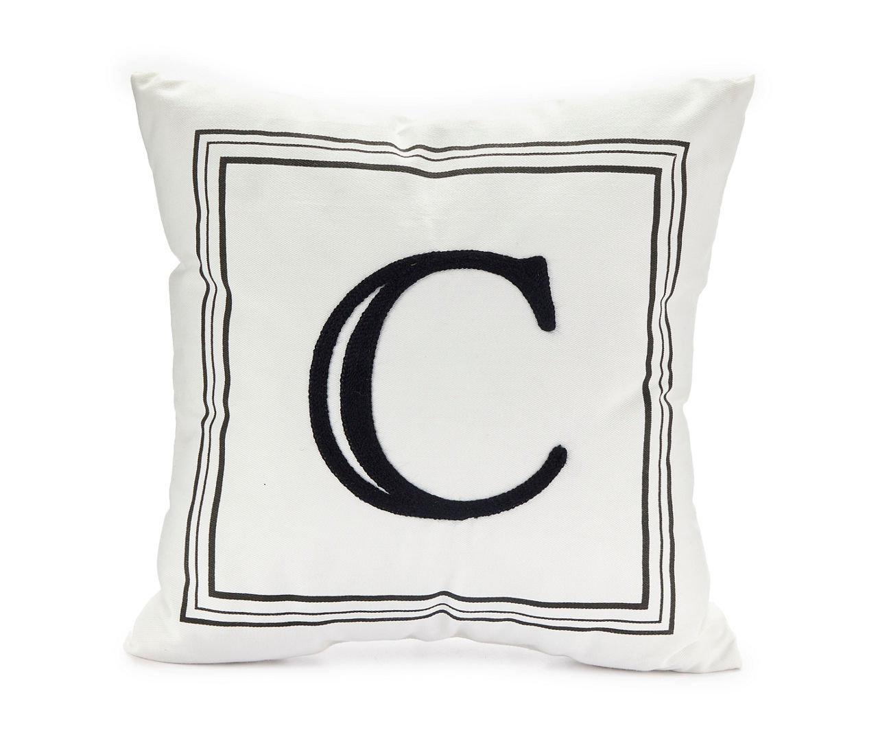 Initial throw outlet pillow