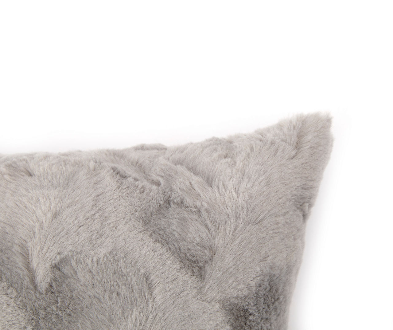 Semolina Textured Faux Fur Square Throw Pillow