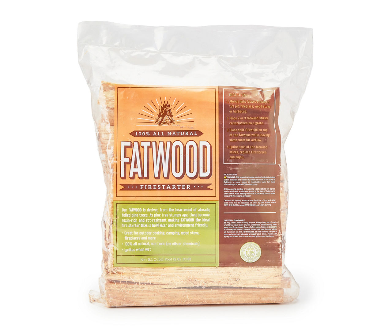 Fatwood Fire Starter, 0.1 Cu. Ft.