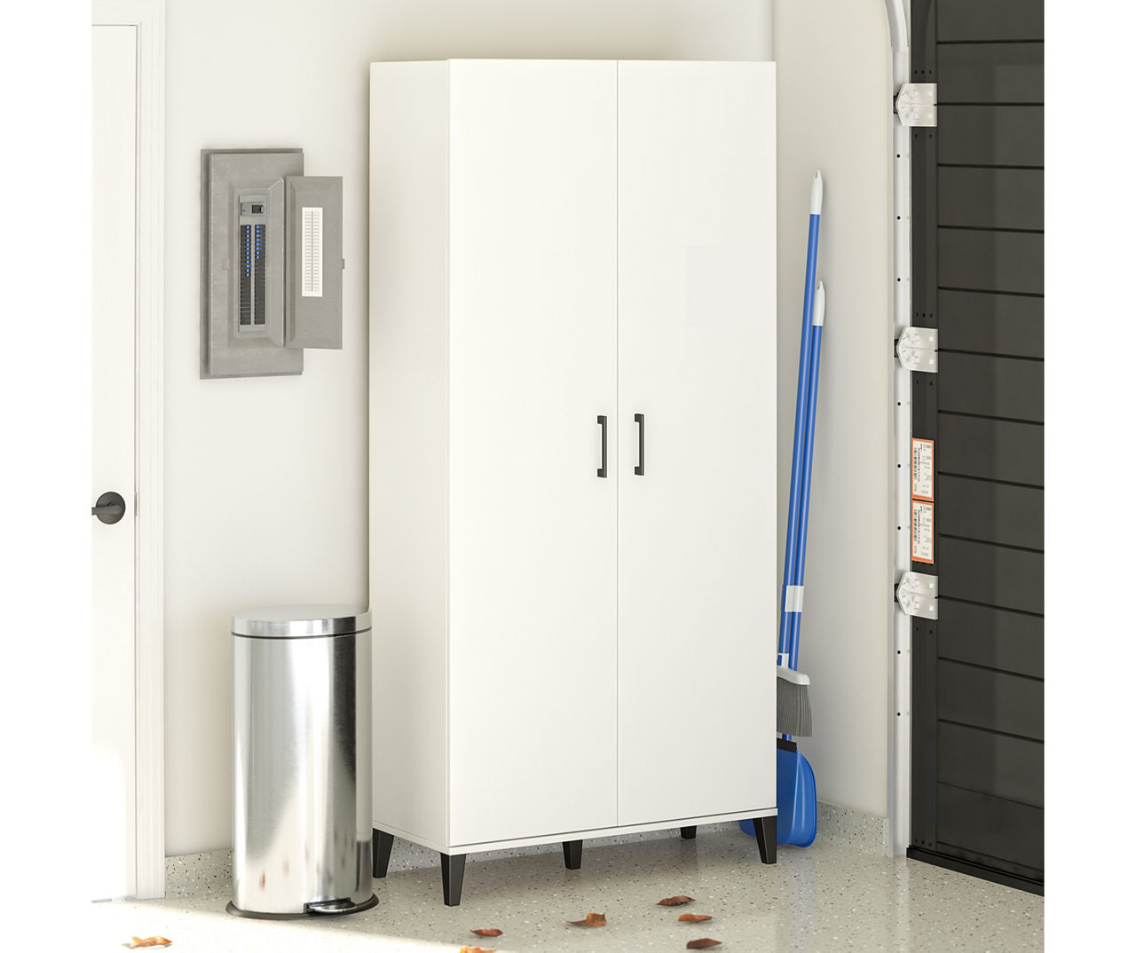 System Build Amplus White 2-Door Storage Cabinet