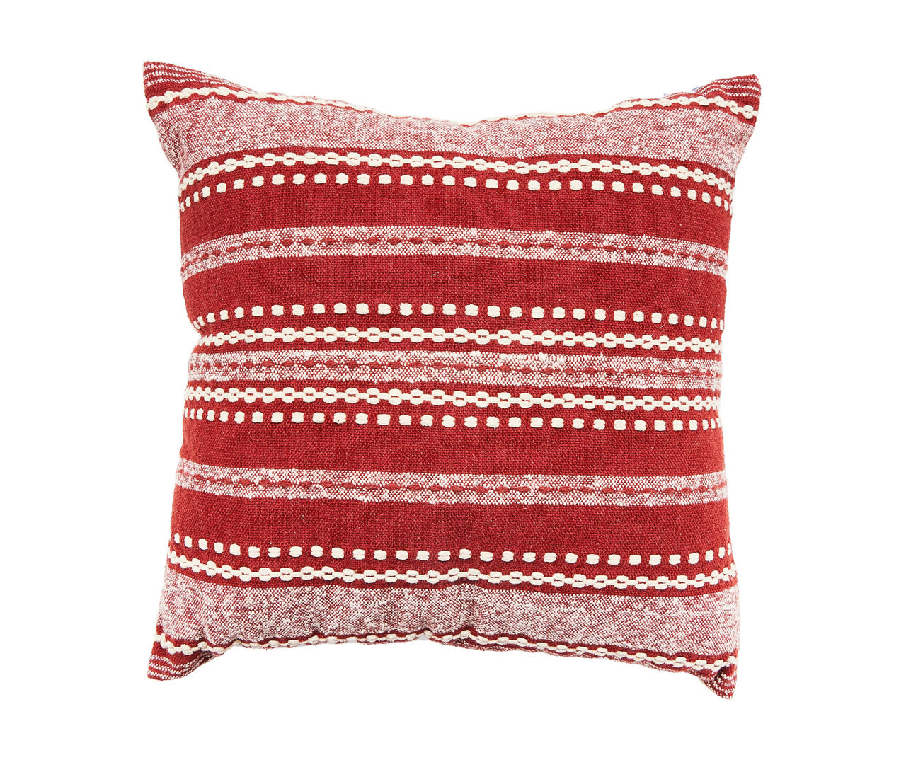 Broyhill Gray & Red Stripe Throw Pillow