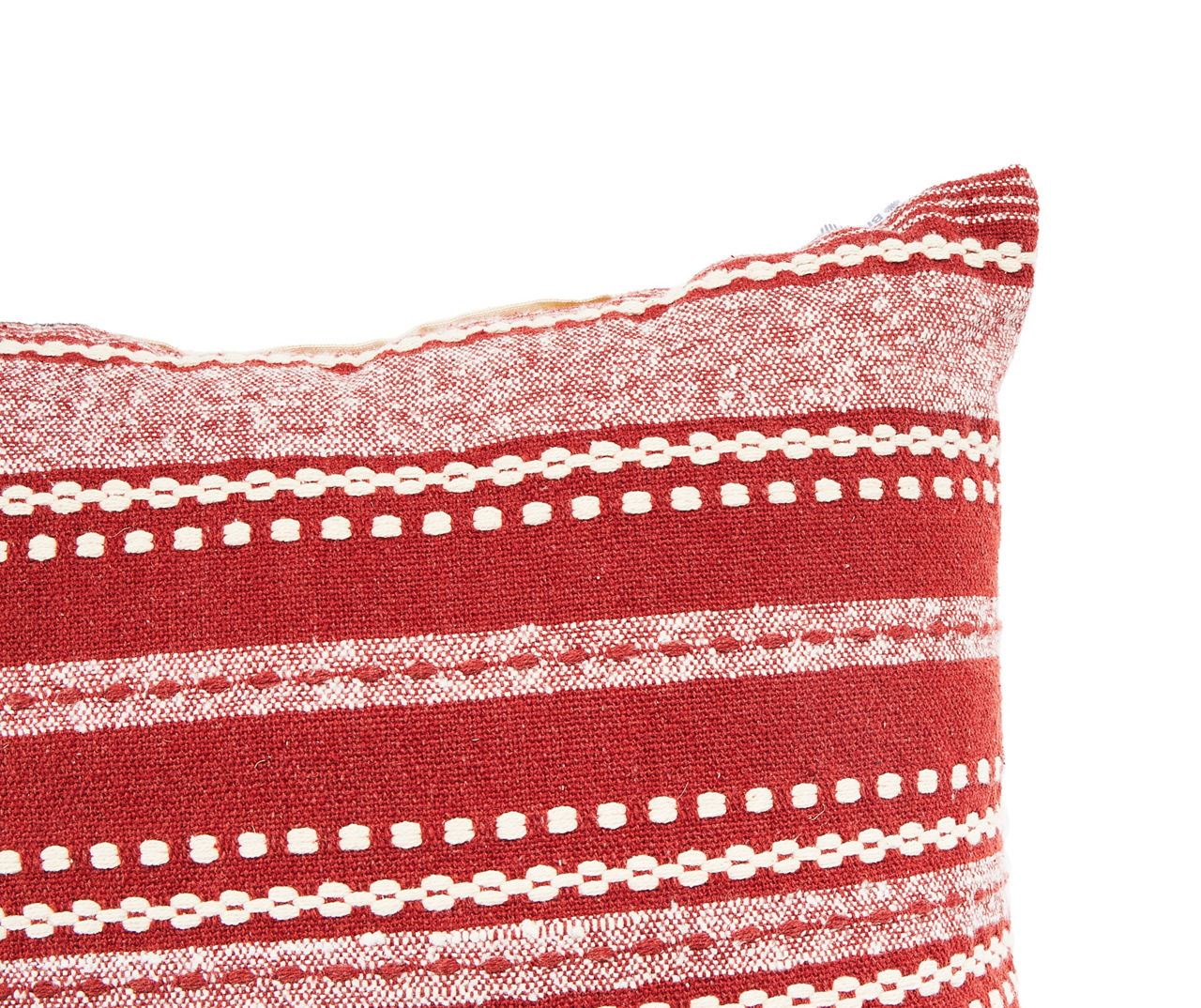 Broyhill Gray & Red Stripe Throw Pillow