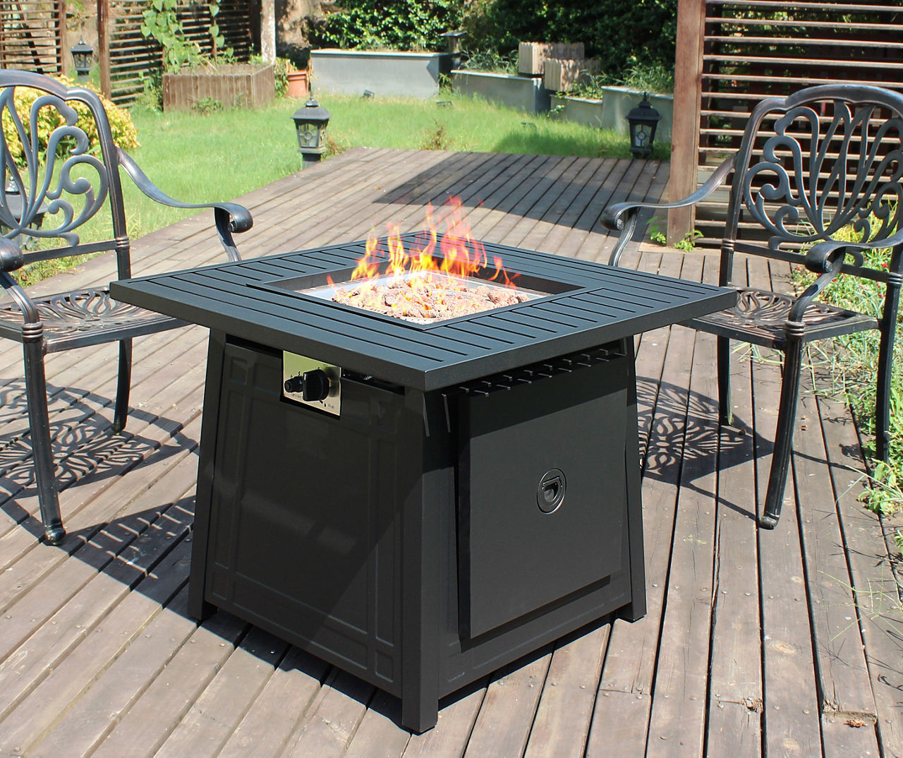 gas fire table