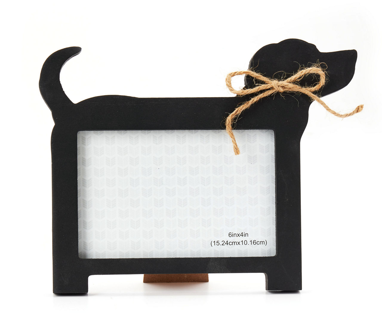 Black Dog & Bow Tabletop Photo Frame, (4" x 6") Big Lots