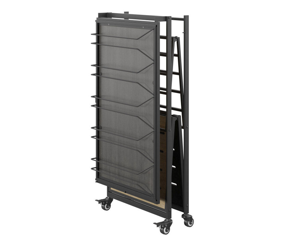Jayden Taupe & Black Metal Folding Bar Cart