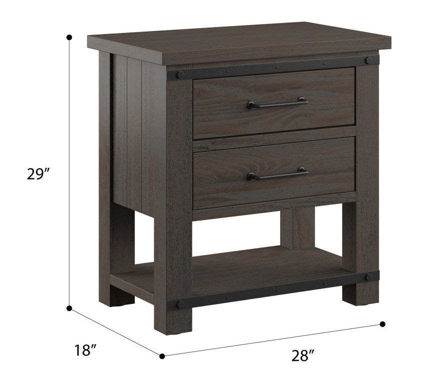 Willow River Cameron Cocoa 2-Drawer Nightstand | Big Lots