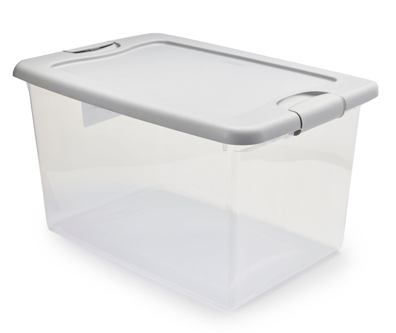 Sterilite 64 Quart Clear Latching Storage Container Box, Grey