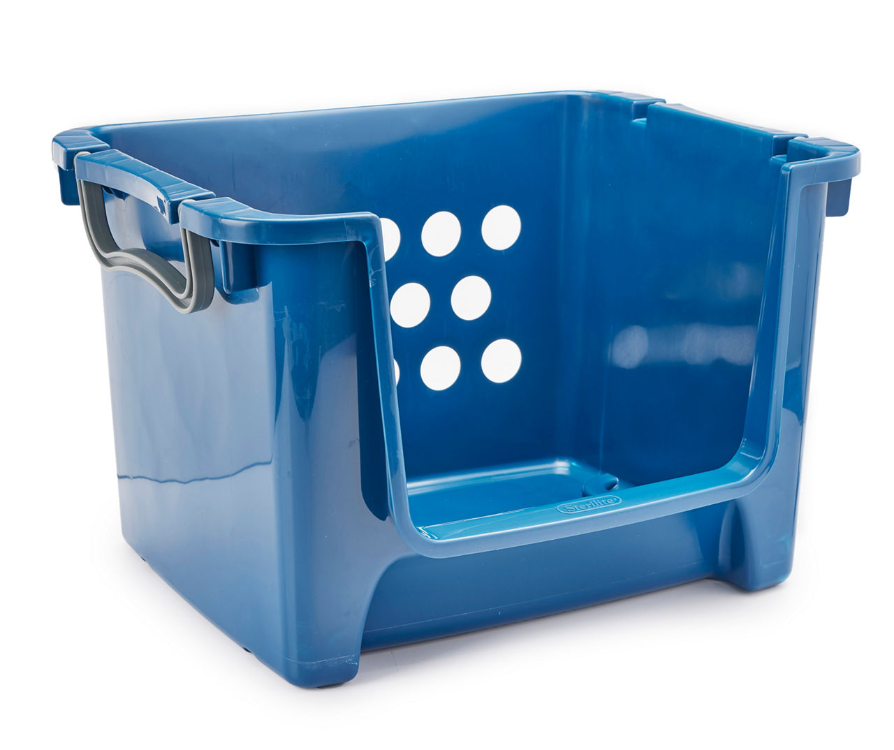 Blue Large Plastic Storage Bin