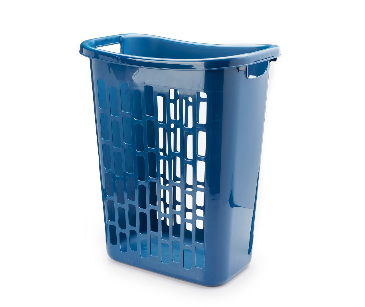 Rubbermaid Blue Plastic Laundry Basket Rectangle Clothes Hamper 