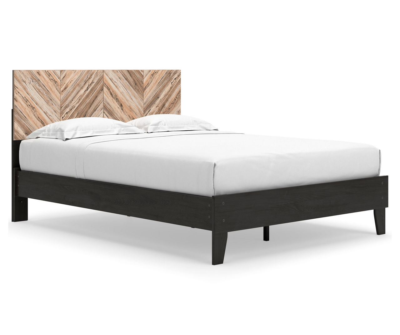 Signature Design By Ashley Piperton Black Queen Platform Bed Base | Big ...