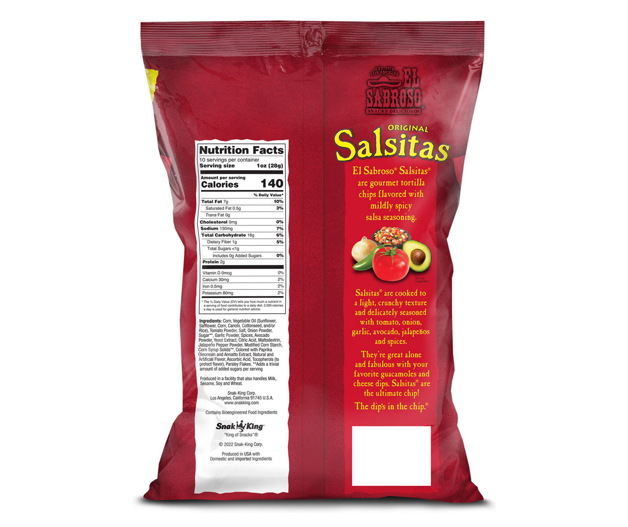 El Sabroso Original Salsitas Spicy Salsa Round Flavored Chips, 12 Oz. Big Lots