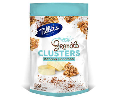 Tidbits Banana Cinnamon Granola Clusters, 3.75 Oz.
