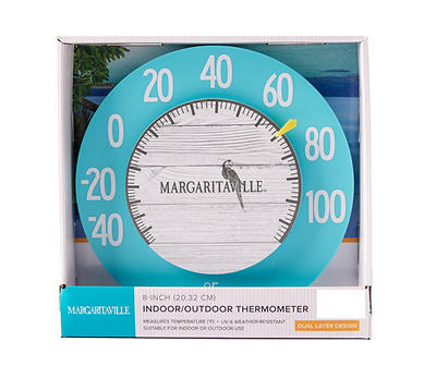 Teal Wall Indoor/Outdoor Analog Thermometer
