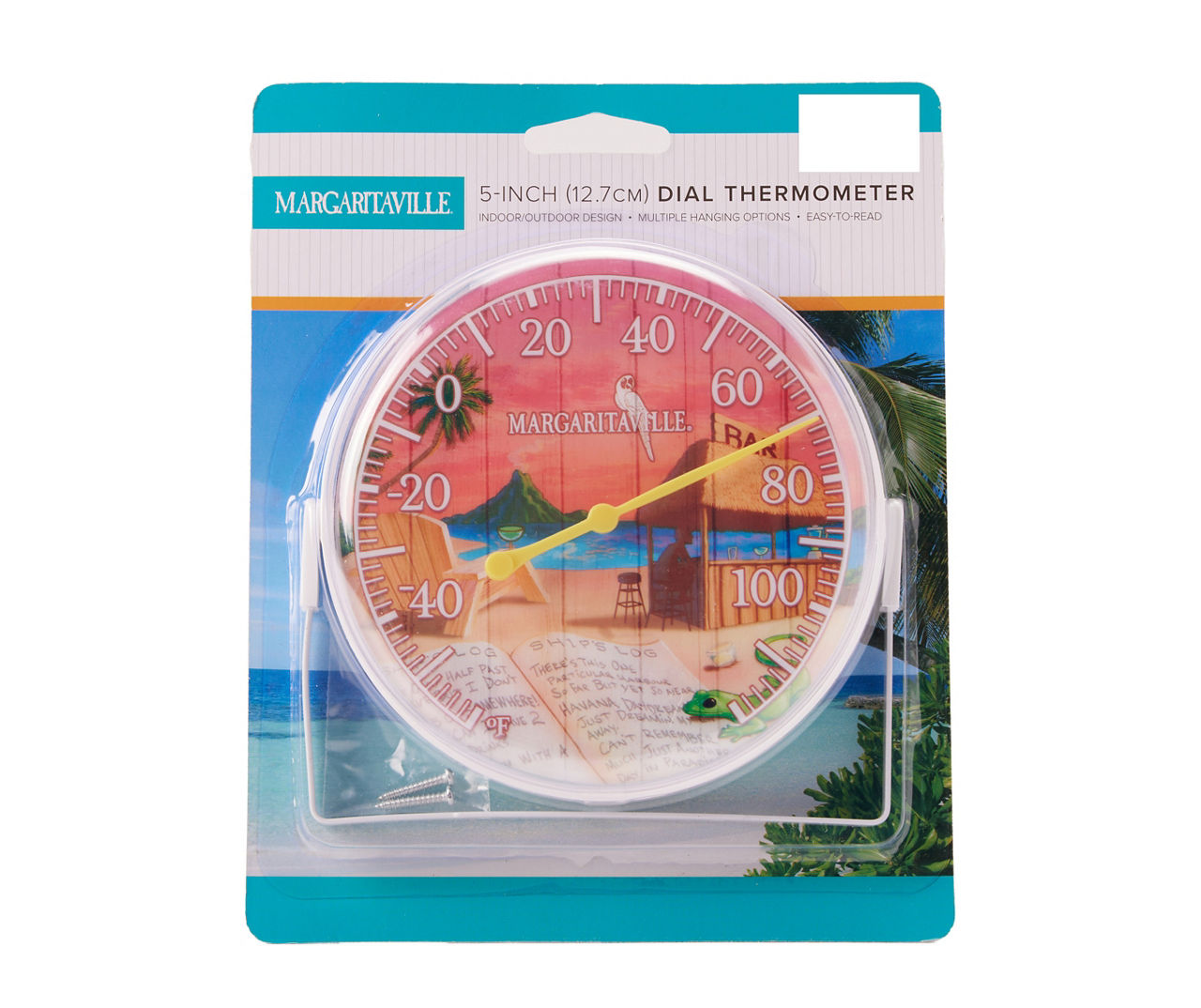 Margaritaville Margaritaville Wall Indoor/Outdoor Analog Thermometer