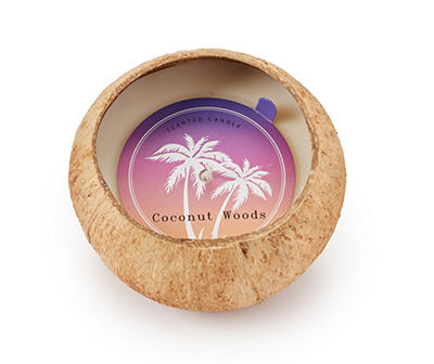 Coconut Woods Brown Coconut Shell Candle, 10 oz.