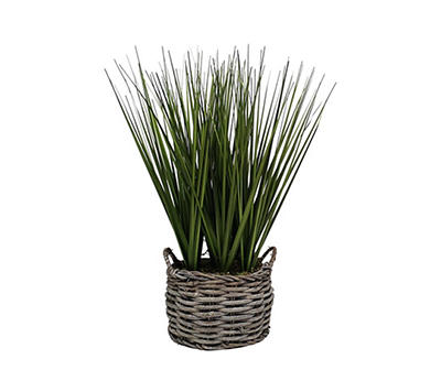 Artificial Grass in Woven Pot
