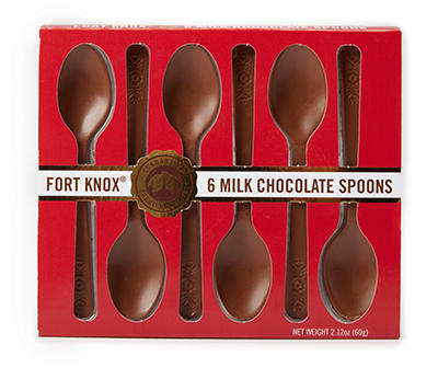 Fort Knox Milk Chocolate Spoons, 6-Pack