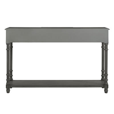 Gray Distressed 3-Drawer Entryway Console Table