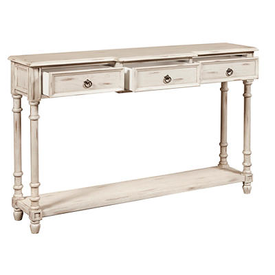 White 3-Drawer Entryway Console Table