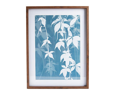 Blue & White Reductive Vine Framed Print