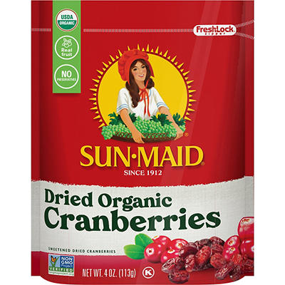 Sun-Maid Dried Organic Cranberries 4 oz