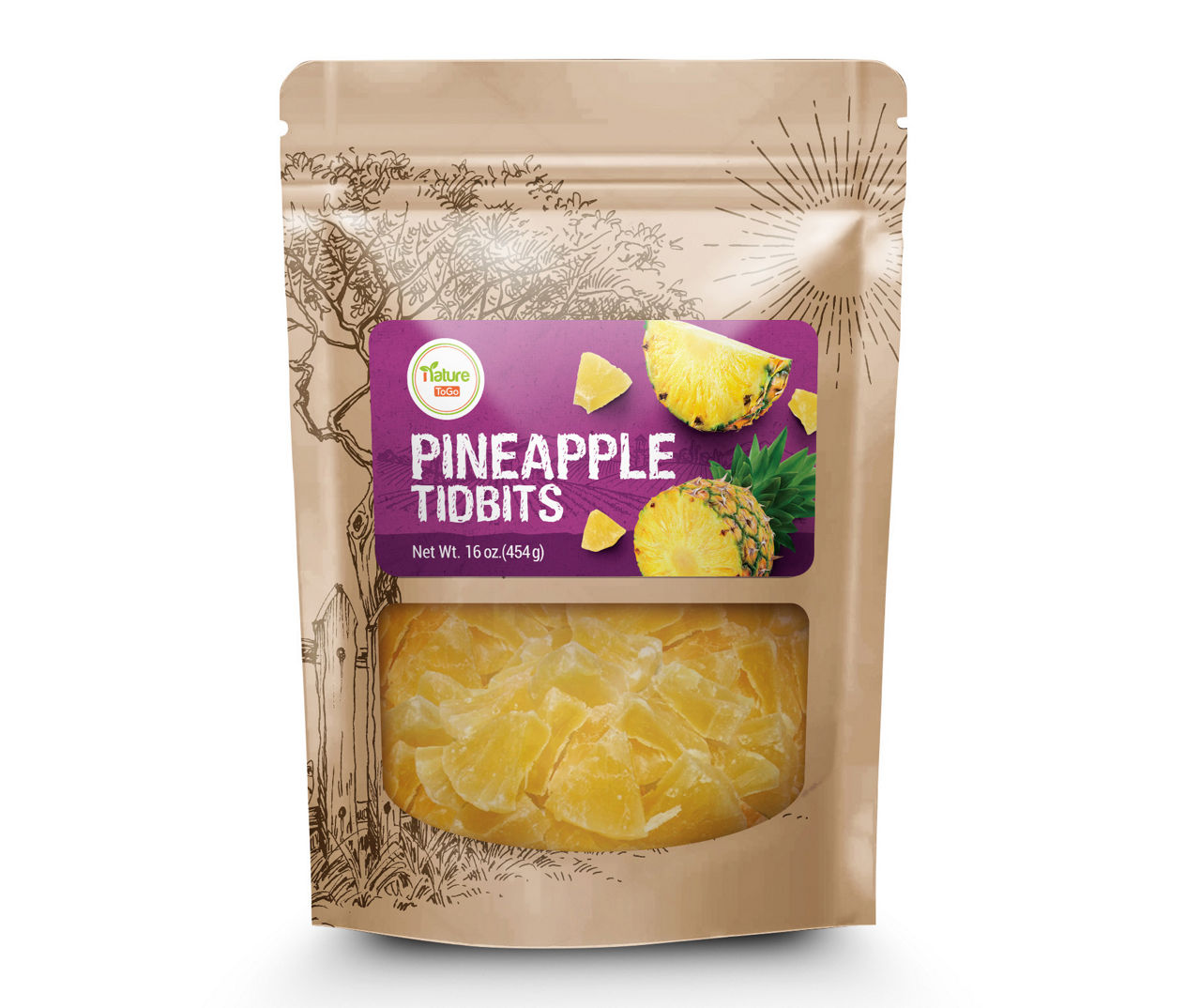 Nature to Go Dried Pineapple Tidbits, 16 Oz. Big Lots
