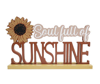 "Soul Full of Sunshine" Wordscript Tabletop Decor