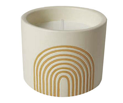 Arch Pattern Ceramic Citronella Candle, 6 Oz.