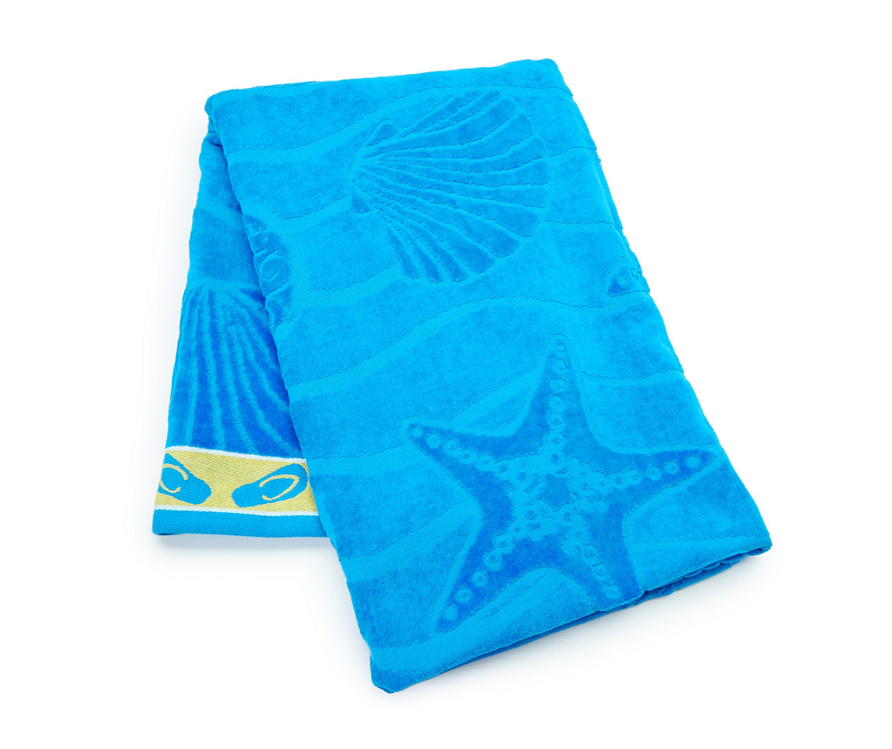 Blue Beach Stroll FlipFlop Jacquard Beach Towel Big Lots