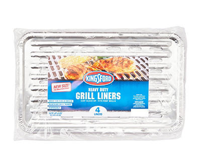 Silver Heavy Duty Grill Liners, 4-Pack