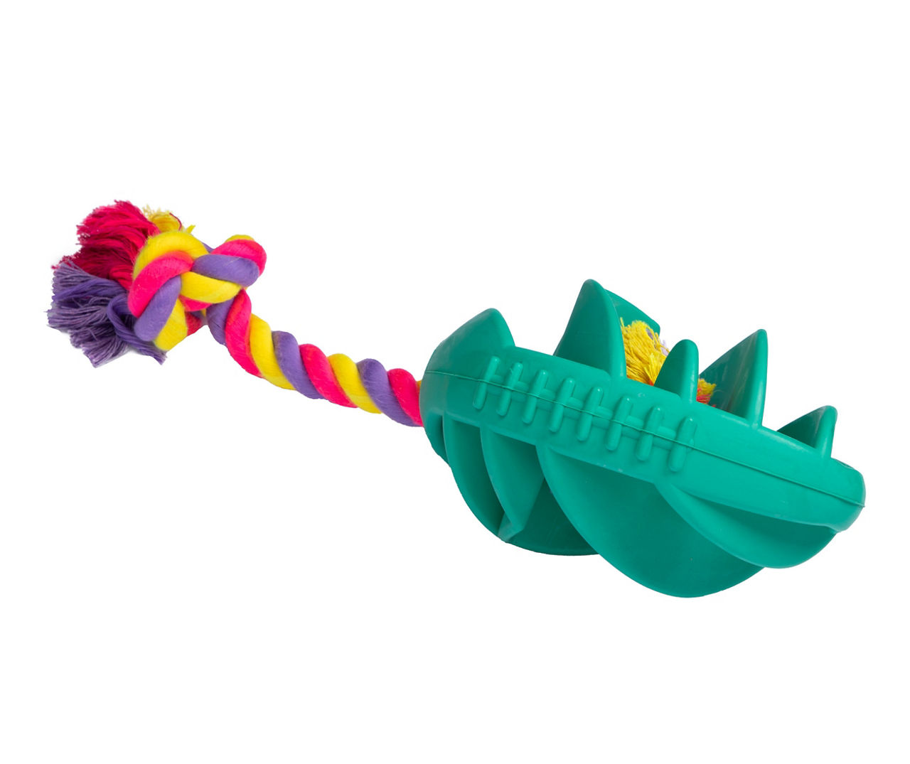 Green Flyer Football Rope Dog Toy