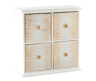 Grecian Getaway Off-White 4-Drawer Cubby