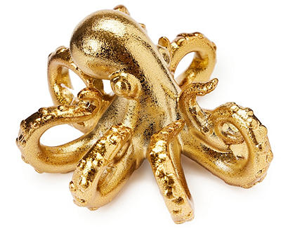 Grecian Getaway Gold Octopus Tabletop Decor