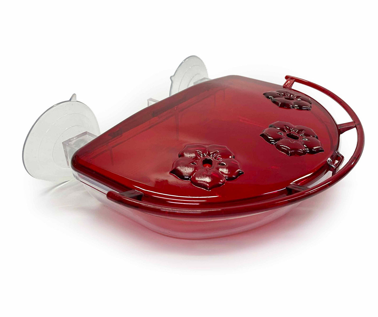 Red Plastic Window Hummingbird Feeder