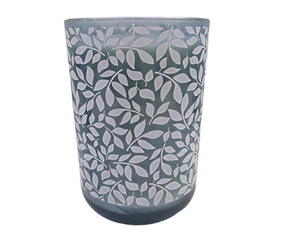 Zenspired Sage & Seagrass Blue Floral Decal Jar Candle, 12 oz.
