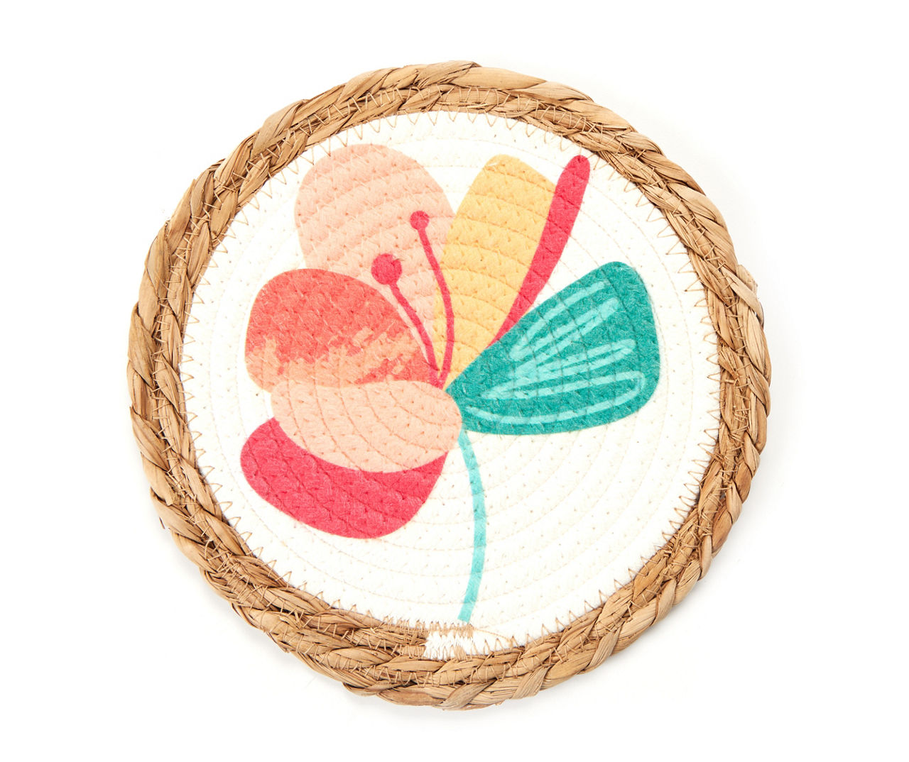 Floral Woven Round Decorative Wall Mat Big Lots