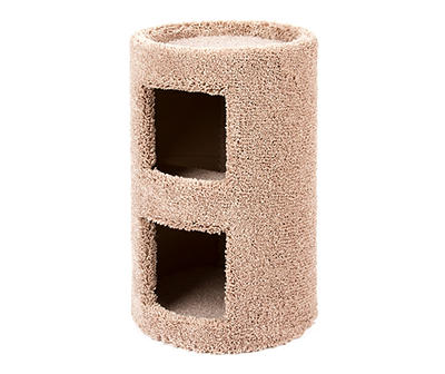 Beige Two-Story Cat Condo, 20