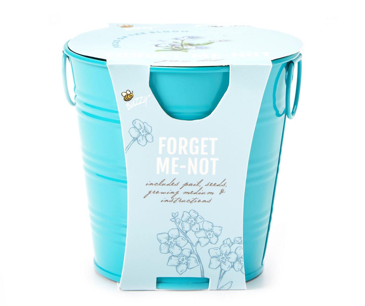 Forget-Me-Not Grow Kit in Blue Tin Planter