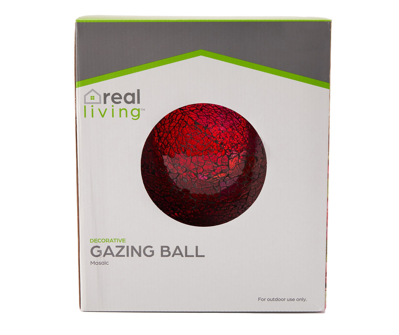 8" Red, Purple & Orange Mosaic Glass Gazing Ball