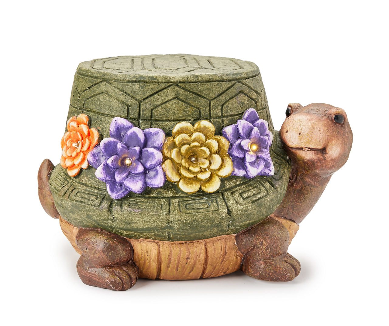 Floral Turtle Solar Garden Stool Big Lots