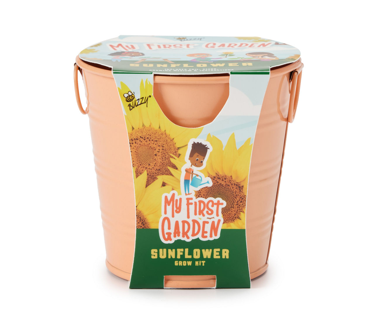 Buzzy My First Garden Kids' Sunflower Grow Kit With TerraCotta Tan